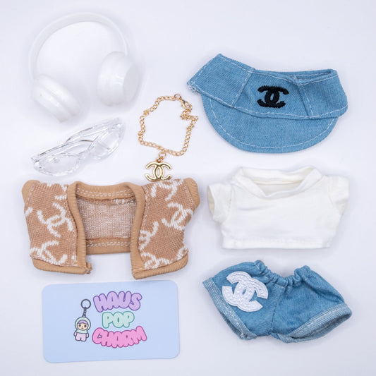 Premium Luxury Designer Inspired Doll Clothes 7-Piece Set