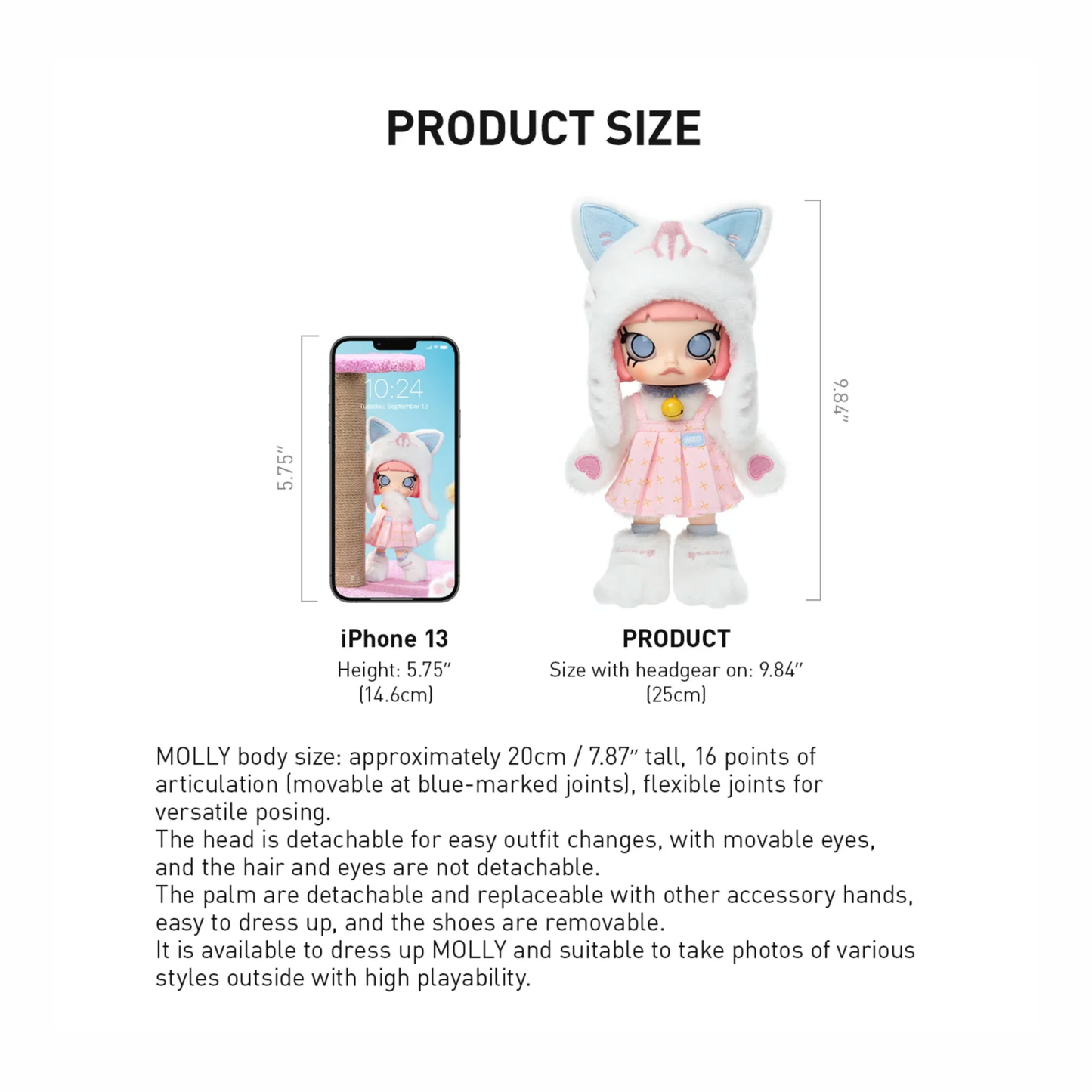 POP MART Molly Peekaboo 1/8 Action Figure Doll