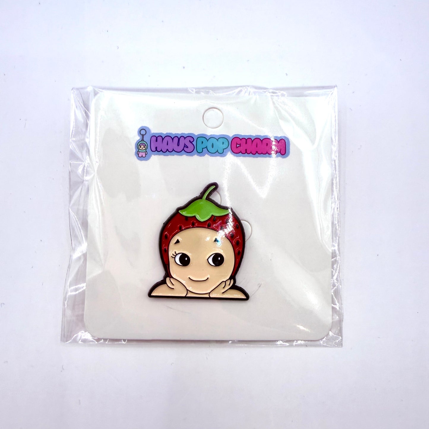Custom Sonny Angel Strawberry Head Enamel Pin