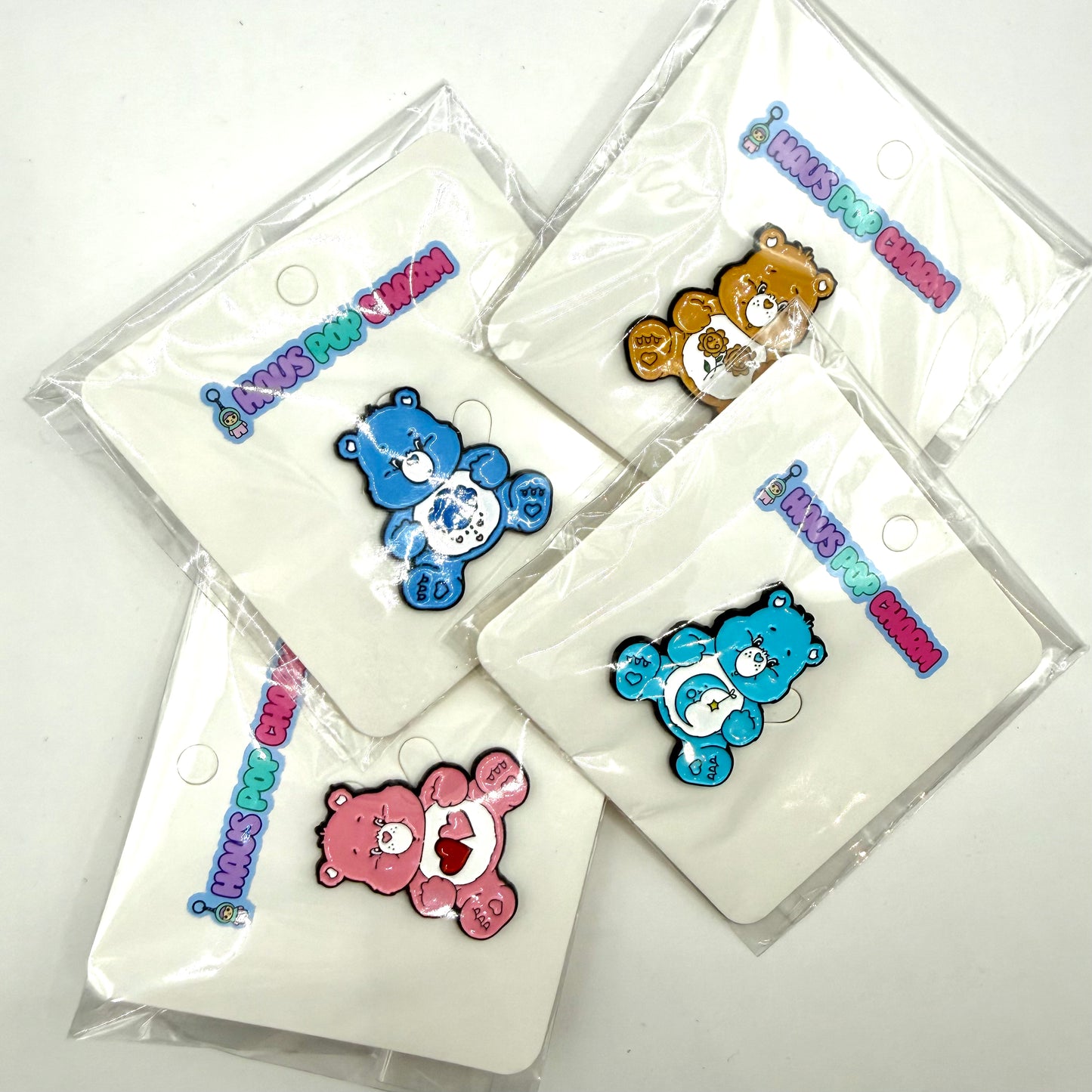 Custom Care Bear Enamel Pins Various Designs
