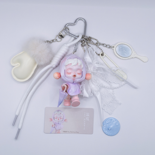 Handmade SKULLPANDA The Raining Day Keychain and Bag Charm