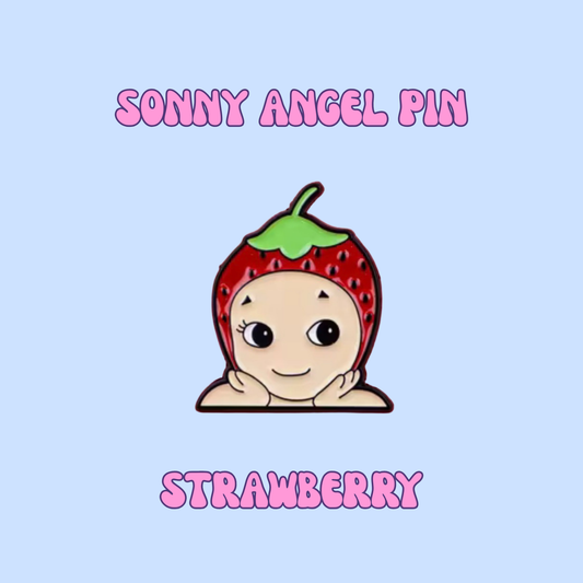 Custom Sonny Angel Strawberry Head Enamel Pin