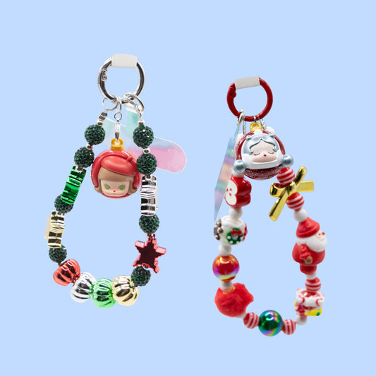 Handmade POP MART Pop Bean Christmas Ball Series Phone Charm/Ornament