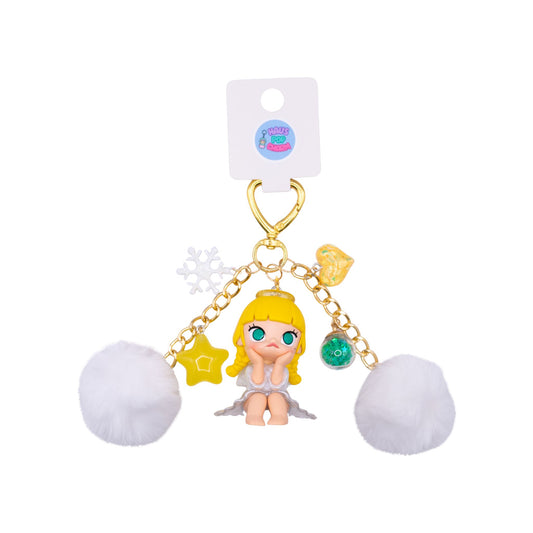 Handmade POP MART MOLLY Castle Miracle Box Keychain ANGEL