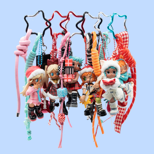 Handmade POP MART Peach Riot Holiday Mixtapes Series Keychain/Christmas Ornament