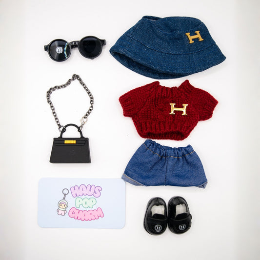 Premium Luxury Designer Inspired Doll Clothes 6-Piece Set